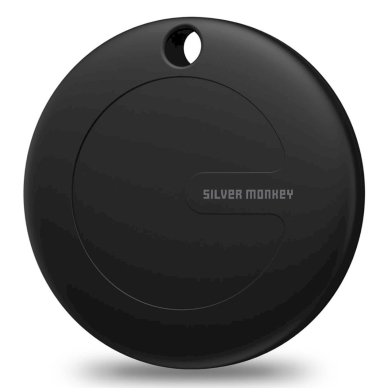 Silver Monkey Tag silicone locator, compatibleApple Find My + Dėklas - Juodas 1