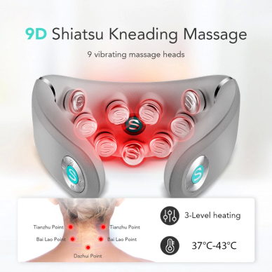 SKG G7 Pro-E neck massagerred light therapy compress - pilkas 10