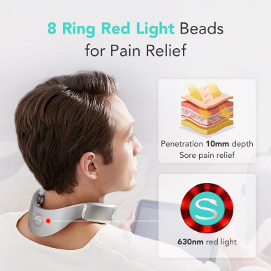 SKG G7 Pro-E neck massagerred light therapy compress - pilkas 11