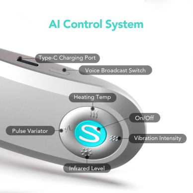 SKG G7 Pro-E neck massagerred light therapy compress - pilkas 15