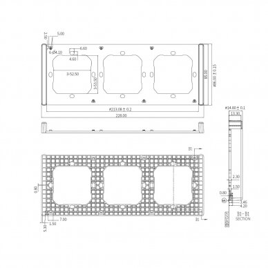 Sonoff triple mounting frame for the installation of M5-80 wall switches 1