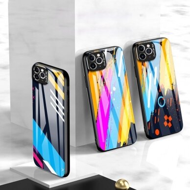 Spalvotas Apsauginis Dėklas Color Glass Iphone 11 Pro Max Pattern 2 1