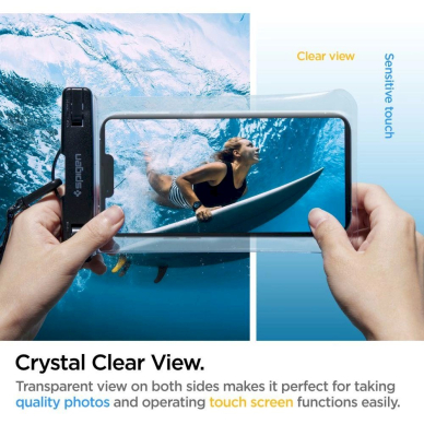 Spigen A601 UNIVERSAL WATERPROOF CASE CRYSTAL CLEAR 9