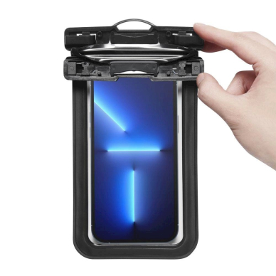 Spigen A601 UNIVERSAL WATERPROOF CASE Juodas 3