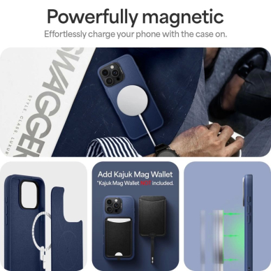 Spigen Cyrill Kajuk MagSafe iPhone 16 Pro Dėklas - Navy Mėlynas 13