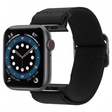 Spigen Fit Lite dirželis Apple Watch 2/3/4/5/6/Se (42/44mm) Juodas