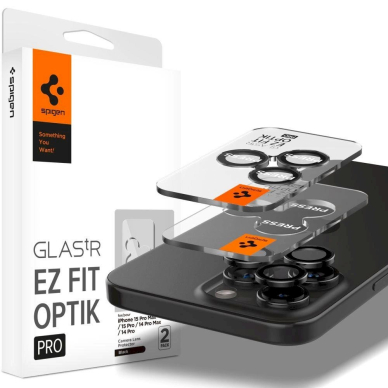 Spigen Glas.tR EZ Fit Optik Pro Kameros apsauga iPhone 15 Pro / 15 Pro Max - 2 vnt. 4