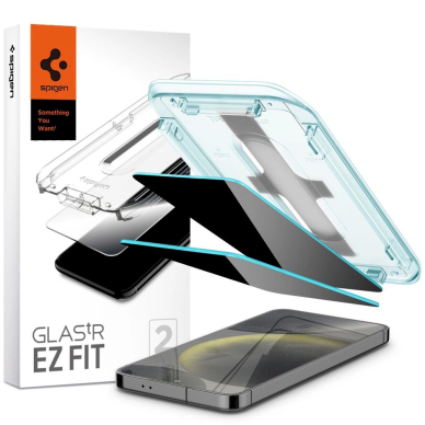 Spigen Glas.tR EZ Fit Privacy Apsauginis stiklas Samsung Galaxy S24 - 2 pcs.