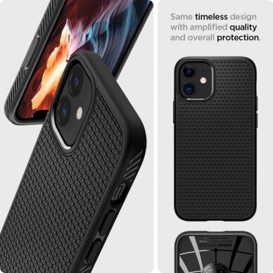 Spigen Liquid Air Aukštos Kokybės Dėklas Iphone 12 Mini Matinis Juodas 9