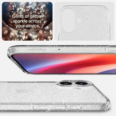 Spigen Liquid Crystal iPhone 16 Plus Dėklas - Skaidrus Glitter 5