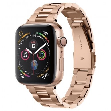 Spigen Modern Fit Bir dirželis Apple Watch 1/2/3/4/5/6 (38/40Mm) Rausvai auksinis