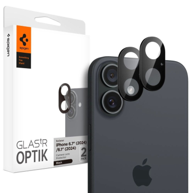 Spigen Optik GLAS.TR Camera Protector 2-PACK iPhone 16 / 16 PLUS - Black