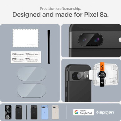 Spigen Optik.tR EZ Fit Camera Protector Google Pixel 8A - 2 pcs. 15