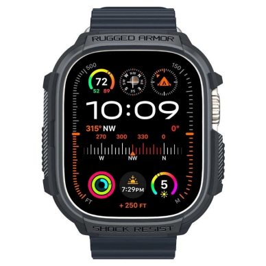 Spigen Rugged Armor Dėklas Apple Watch Ultra 1 / 2 (49 mm) - tamsiai pilkas 1