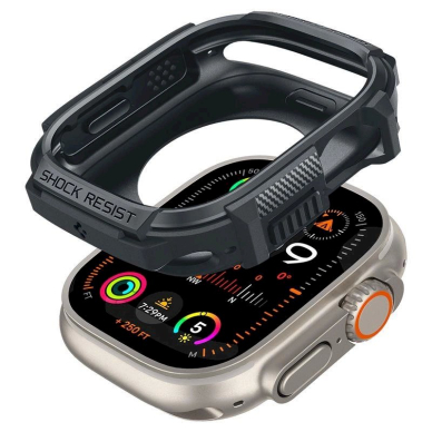 Spigen Rugged Armor Dėklas Apple Watch Ultra 1 / 2 (49 mm) - tamsiai pilkas 2