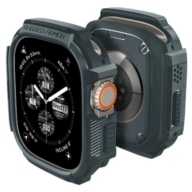 Spigen Rugged Armor Dėklas Apple Watch Ultra 1 / 2 (49 mm) - tamsiai žalias 2