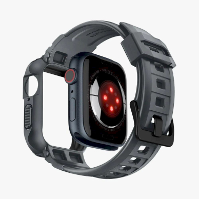 Spigen Rugged Armor Pro Dėklas Apple Watch 4 / 5 / 6 / 7 / 8 / 9 / SE (44 / 45 mm) - tamsiai pilkas 1