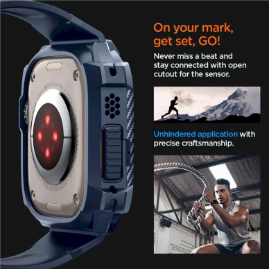 Spigen Rugged Armor Pro Dėklas Apple Watch Ultra 1 / 2 (49 mm) - navy blue 8