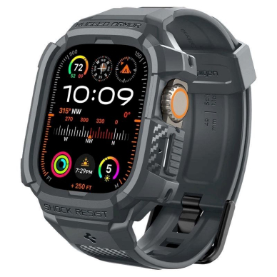 Spigen Rugged Armor Pro Dėklas Apple Watch Ultra 1/2 (49 mm) - tamsiai pilkas 14