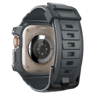 Spigen Rugged Armor Pro Dėklas Apple Watch Ultra 1/2 (49 mm) - tamsiai pilkas 4