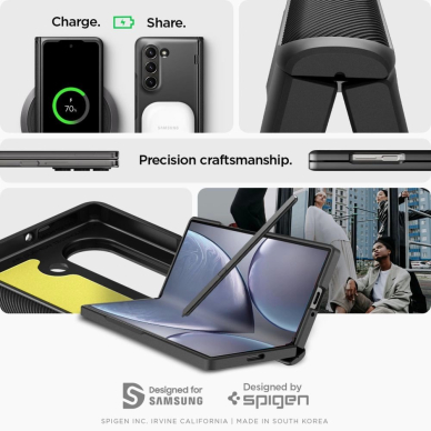 Spigen Slim Armor Pro Dėklas Samsung Galaxy Z Fold 6 - Juodas 13