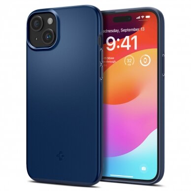 Spigen Thin Fit case for iPhone 15 Plus - blue