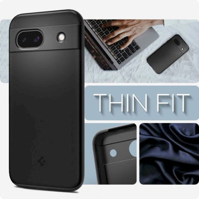 Spigen Thin Fit dėklas Google Pixel 8A - matte Juodas 1