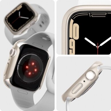 SPIGEN THIN FIT RĖMELIS APPLE WATCH 7/8/9 (41MM) Kreminis 8