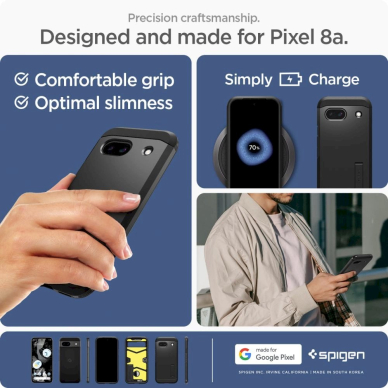 Spigen Tough Armor dėklas Google Pixel 8A - Juodas 18