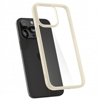 Spigen Ultra Hybrid case for iPhone 15 Pro Max - beige 6