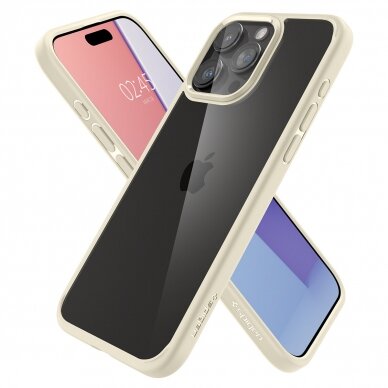 Spigen Ultra Hybrid case for iPhone 15 Pro Max - beige 7