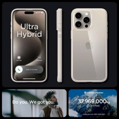 Spigen Ultra Hybrid case for iPhone 15 Pro - natural titanium 6