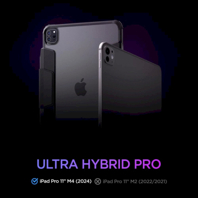 Spigen Ultra Hybrid Pro dėklas iPad Pro 11 2024 - Juodas 9