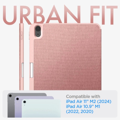 Spigen Urban Fit Dėklas iPad Air 10.9 4/5 2020-2022 / 11.6 2024 - rožinis 11