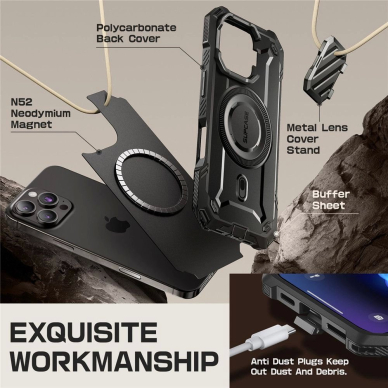 Supcase UB XT Mag Dėklas MagSafe iphone 16 Pro Max - Juodas 4