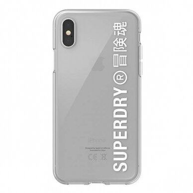 SuperDry Snap iPhone X/Xs Clear Case Baltas 41576 1