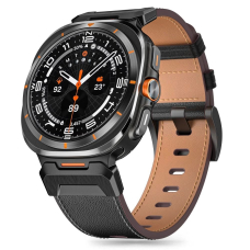 Tech-Protect Delta Pro Leather Apyrankė Samsung Galaxy Watch Ultra (47mm) - Juodas