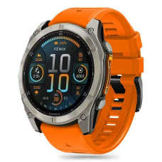 Tech-Protect Silicone Line Apyrankė Garmin Fenix 5 / 6 / 6 Pro / 7 / 8 (47 mm) / E - Oranžinė