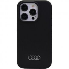 Telefono Dėklas Etui Audi Silicone Case do iPhone 15 Pro Juodas KOW068