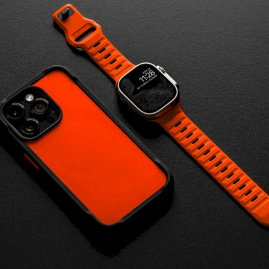 Tech-Protect Apyraknė Line Apple Watch 4 / 5 / 6 / 7 / 8 / 9 / SE / Ultra 1 / 2 (42/44/45/49 mm) - orange 3