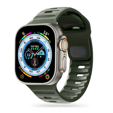 Tech-Protect Apyraknė Line Apple Watch 4 / 5 / 6 / 7 / 8 / 9 / SE / Ultra 1 / 2 (42/44/45/49 mm) - tamsiai žalias