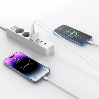 Tech-Protect C20W mini USB-C PD 20W / USB-A QC 3.0 network Įkroviklis  - Juodas 4