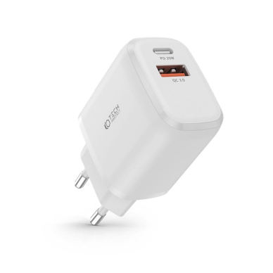 Tech-Protect C20W USB-C PD 20W / USB-A QC 3.0 network Įkroviklis  - baltas 6