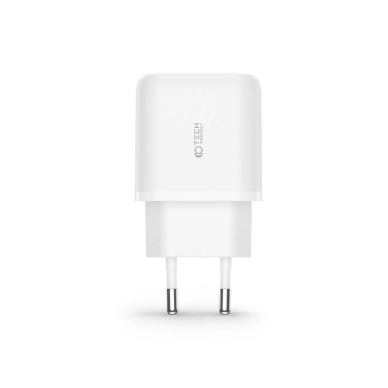 Tech-Protect C20W USB-C PD 20W / USB-A QC 3.0 network Įkroviklis USB-C / Lightning Kabelis - baltas 2