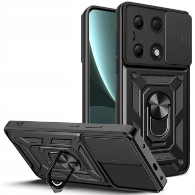 Tech-Protect CamShield Pro Case for Xiaomi Redmi Note 13 Pro 4G / LTE / Poco M6 Pro 4G / LTE - juodas