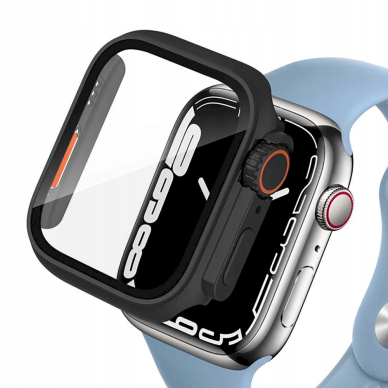 Tech-Protect Defense360 Dėklas Apple Watch 7 (45 mm) - Juodas  Orange