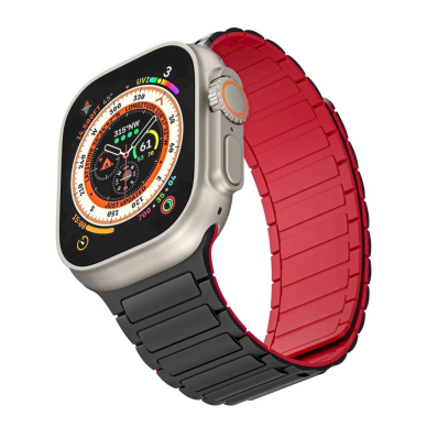 Tech-Protect IconBand Magnetic Apyrankė Apple Watch 4 / 5 / 6 / 7 / 8 / 9 / SE / Ultra 1 / 2 (42/44/45/49 mm) - Juodas/Red 7