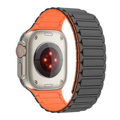 Tech-Protect IconBand Magnetic Apyrankė Apple Watch 4 / 5 / 6 / 7 / 8 / 9 / SE / Ultra 1 / 2 (42/44/45/49 mm) - Titanium Orange 7