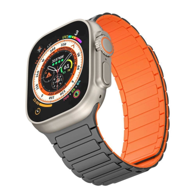 Tech-Protect IconBand Magnetic Apyrankė Apple Watch 4 / 5 / 6 / 7 / 8 / 9 / SE / Ultra 1 / 2 (42/44/45/49 mm) - Titanium Orange 8