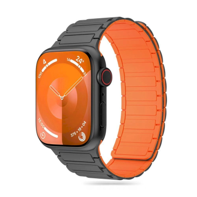 Tech-Protect IconBand Magnetic Apyrankė Apple Watch 4 / 5 / 6 / 7 / 8 / 9 / SE / Ultra 1 / 2 (42/44/45/49 mm) - Titanium Orange